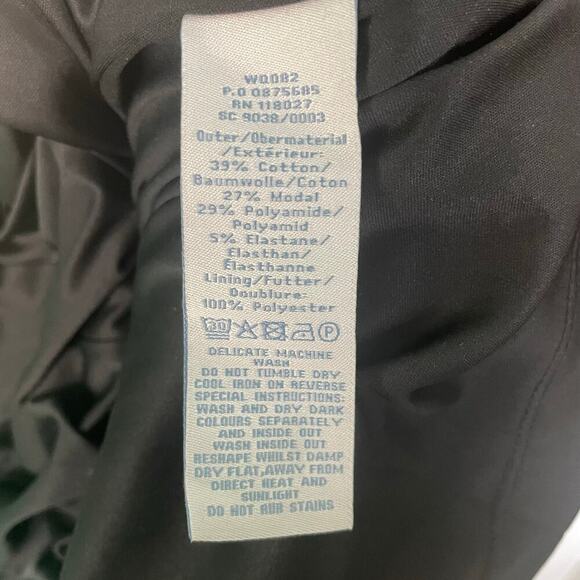 Boden Black Dress Cap Sleeve Midi Length Sheath Dress Boat Neckline Size 6 - Picture 4 of 6